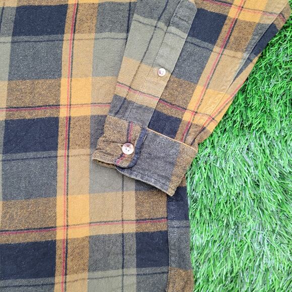 Red-Head Flannel Button Shirt Large 23x28 Shadow Plaid - Picture 12 of 14